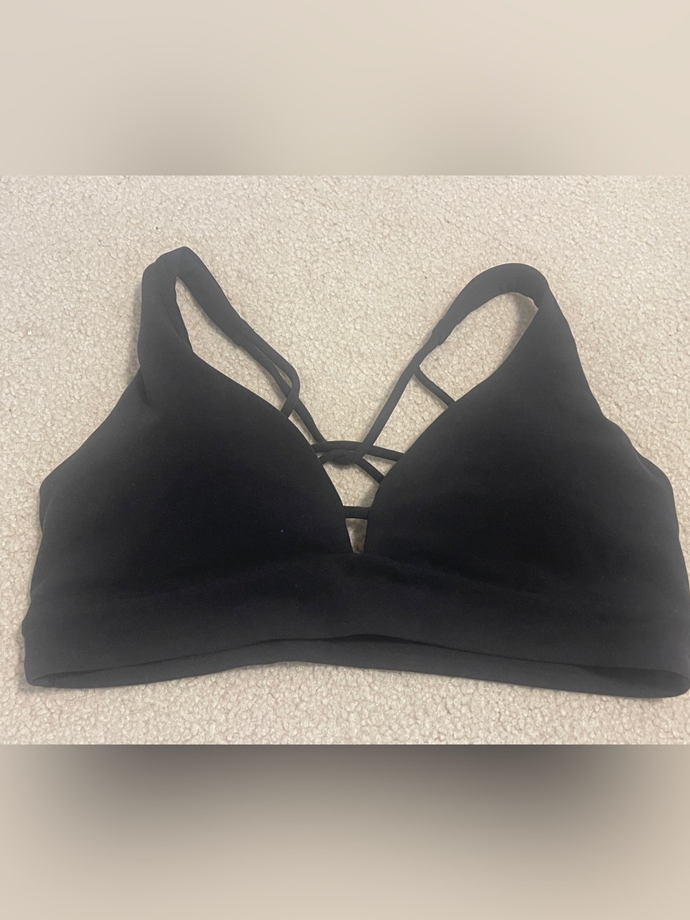 Athleta Black Strappy Wireless Bralette